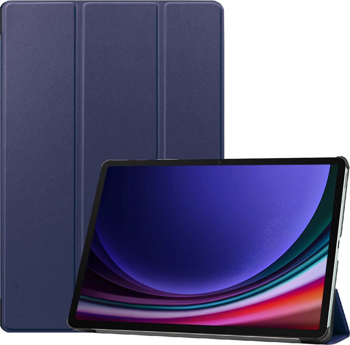 Just in Case tablet Hoes geschikt voor Samsung Galaxy Tab S10 Ultra / Tab S9 Ultra 14.6 inch - TriFold Bookcase - Blauw