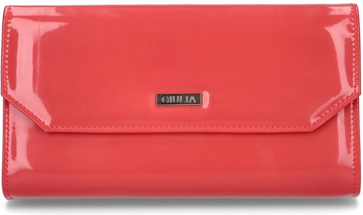 Giulia Clutch handbag handtas galatasje laktasje- Coral vernice