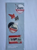 Vespa scooter magneten, 3 stuks, retro, nostalgische koelkastmagneten