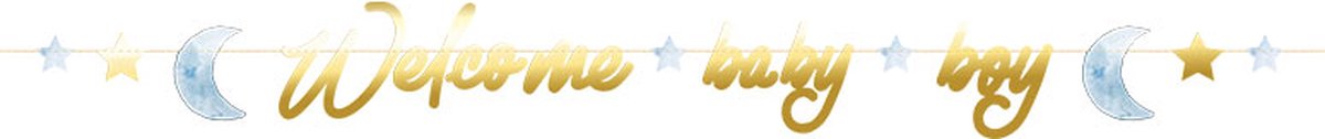 Letterslinger baby safari blauw (2,5 mtr)
