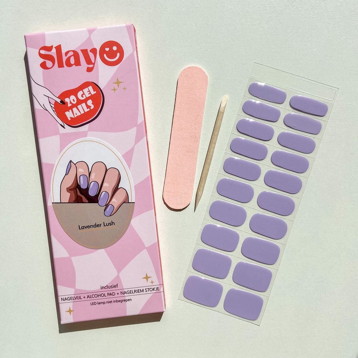 Slayo© - Gellak Stickers - Lavender Lush - Nagelstickers - Gel Nail Wrap - Nail Art - LED/UV lamp nodig