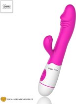 Clitoris En G-spot Stimulator voor vrouwen met extra stimulatie | Fijne orgasmes | Realistische eikel  | Krachtige Vibrator | Duo Vibrator | 30 standen | 19.5cm | Roze |