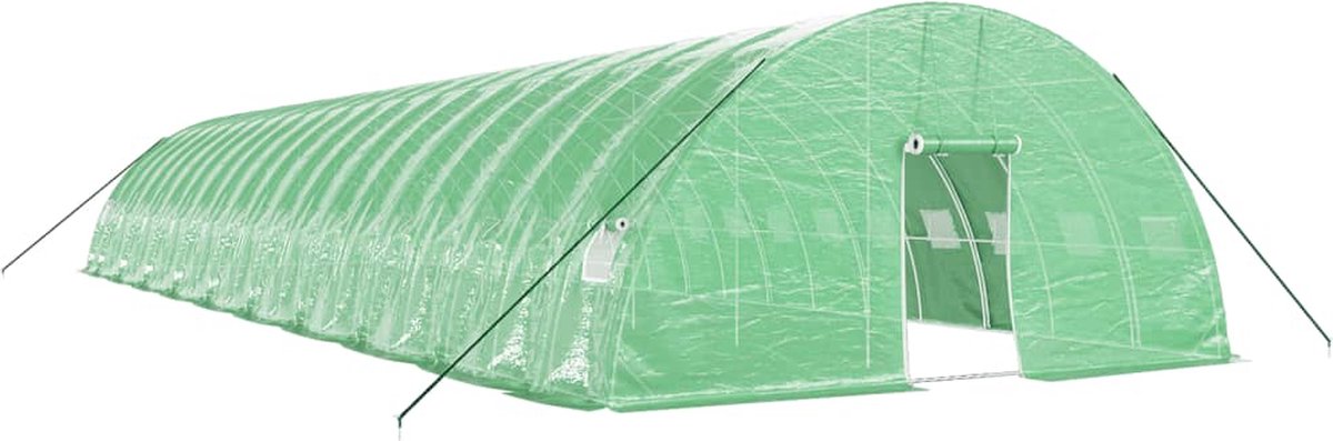 VidaXL Tuinkas met stalen frame 120 m² 20x6x2 85 m groen