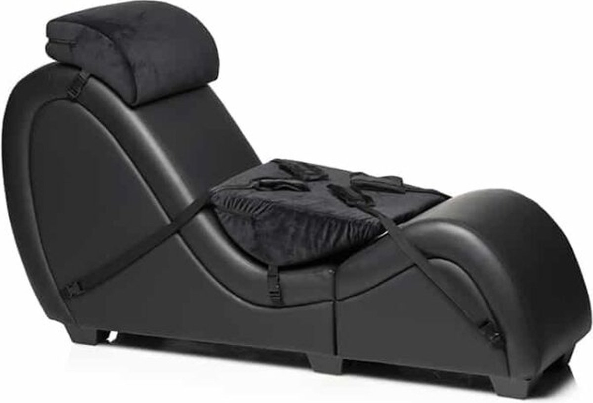 XR Brands AH233-BLACK - Kinky Sex Chaise with Love Pillows - Black