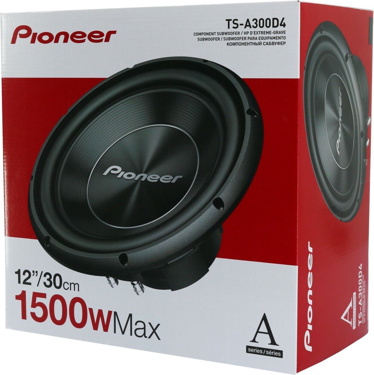 Pioneer TS-A300D4 Subwoofer - 12" Inch Autosubwoofer - met Duale 4-ohm Spreekspoel - 1500 W - 30 cm – foto 6