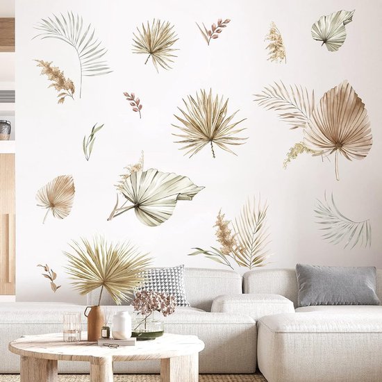 Stickers muraux Boho feuilles de palmier, Plantes tropicales, décalcomanies  murales