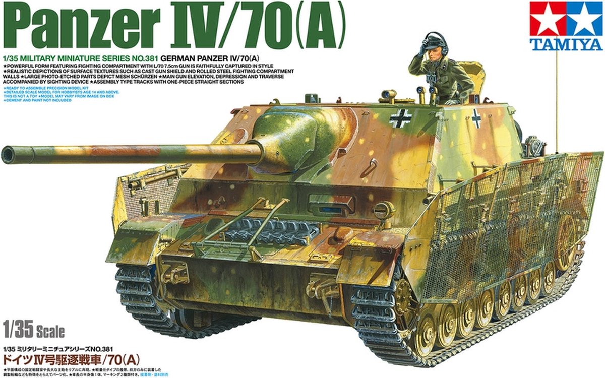 Tamiya en meer Tamiya German Panzer IV 70(A) + Ammo by Mig lijm