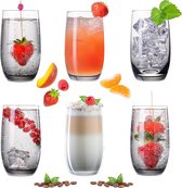 Elegante Ombré drinkglazen van glas zwart 280ml (max. 370ml) 6-delig waterglazen sapglazen longdrinkglazen