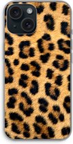 Case Company® - Hoesje geschikt voor iPhone 15 hoesje - Luipaard - Soft Cover Telefoonhoesje - Bescherming aan alle Kanten en Schermrand