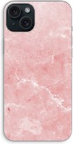 Case Company® - Hoesje geschikt voor iPhone 15 Plus hoesje - Roze marmer - Soft Cover Telefoonhoesje - Bescherming aan alle Kanten en Schermrand