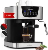 Bol.com Klarstein Arabica koffiezetapparaat - Espressomachine met stoompijpje - Volautomatische koffiemachine - 15 bar - Waterta... aanbieding