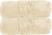 Allure Bamboe Handdoeken, 2 stuks, 50 x 90 cm, Hypo-allergeen, Antibacterieel voor Badkamer (Zand)