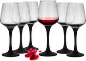 360ml, Set van 6 stuks, Wijnglas, witte wijnglazen, rode wijnglazen, wijnkelk, origineel design, vaatwasmachinebestendig, unieke vorm en stijl, perfect voor thuis, restaurants