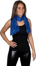 Pailletten sjaal - Kobalt blauw - Disco - Glitter