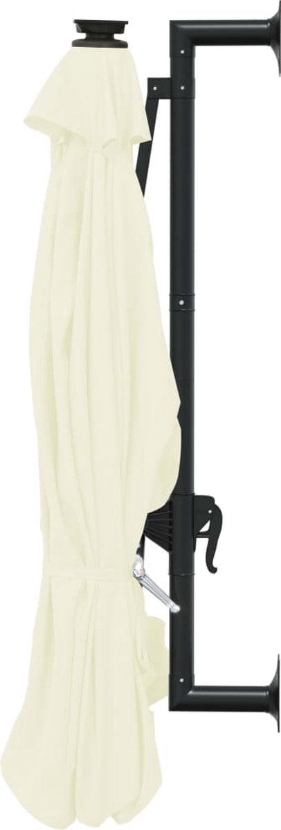 vidaXL Wandparasol met metalen paal 300 cm terracotta