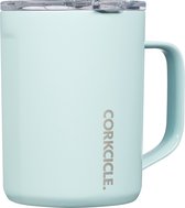 Corkcicle Mug 475ml-Gloss Powder Blue- Thermosbeker voor Wijn/Koffie 355ml 12oz - Roestvrijstaal- driewandig