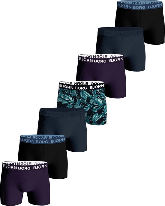 Björn Borg Cotton Stretch boxers - heren boxers normale lengte (7-pack) - multicolor - Maat: S