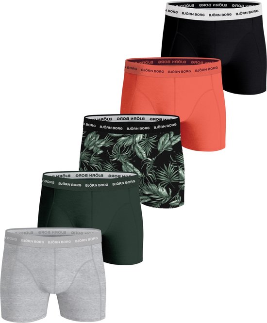 Björn Borg Cotton Stretch boxers - heren boxers normale lengte (5-pack) - multicolor - Maat: XXL