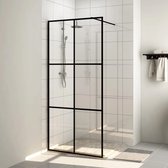 The Living Store Douchewand - 89-90 x 195 cm - Transparant ESG-glas - Aluminium frame