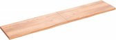 The Living Store Wandplank Rustieke Stijl - 200 x 40 x 4 cm - Massief Eikenhout - Lichtbruin