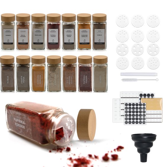 6 stuks kruidenpotjes 80 ml: kruidenstrooier kruidenpotjes met 3 soorten kruidengaten kruidenpotje met draaidek van roestvrij staal, zoutpot kruidenpotjes kruidenpotjes kruidenpotjes voor keuken