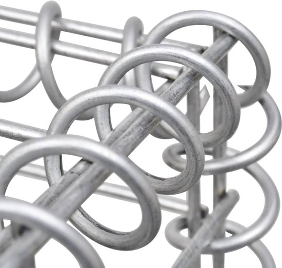 Jardinière en gabion The Living Store 30x30x30 cm - Acier inoxydable - Durable et stable