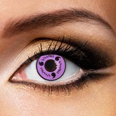 Partylens® kleurlenzen - Sharingan Naruto Magatama - Purple - jaarlenzen met lenshouder - partylenzen