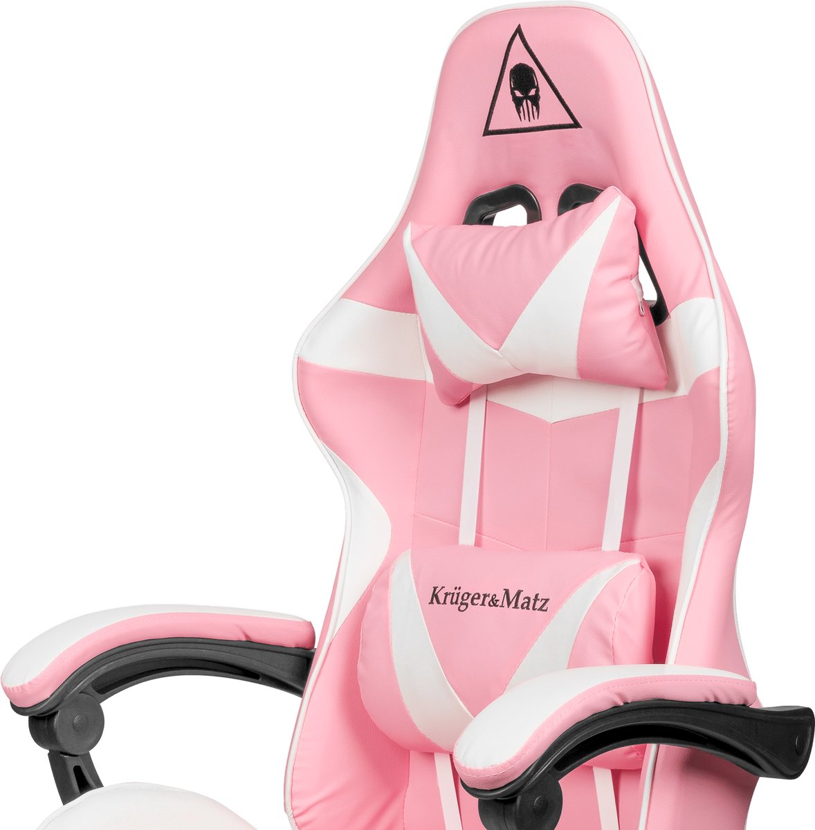 Gamestoel - bureaustoel - GX-150 - White Pink + massage functie