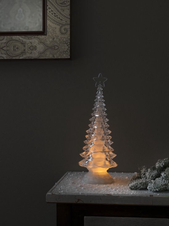 Betoverende Draaiende Glazen Kerstboom met LEDverlichting Kerst