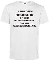 T-shirt Ik heb geen Bierbuik | Oktoberfest dames heren | Carnavalskleding heren dames | Foute party | Wit | maat S