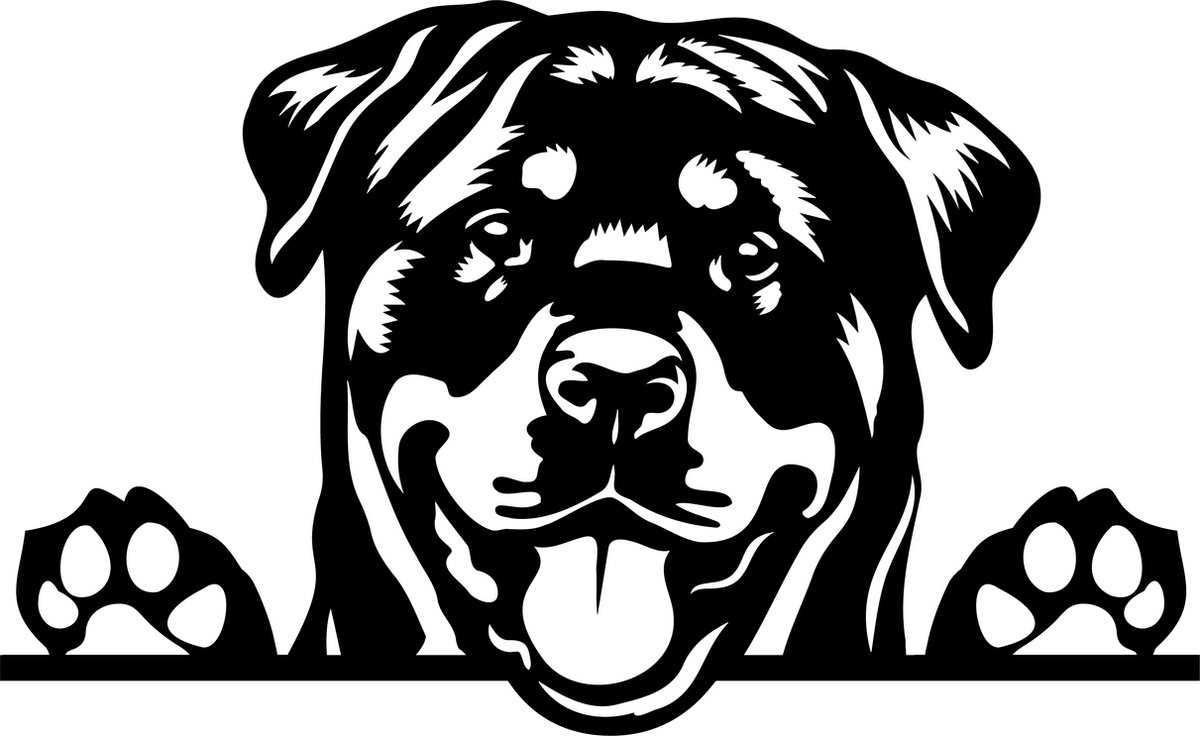 glurende Rottweiler sticker