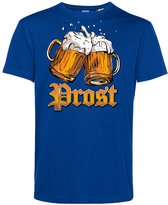 T-shirt Prost | Oktoberfest dames heren | Carnavalskleding heren dames | Foute party | Blauw | maat XXL