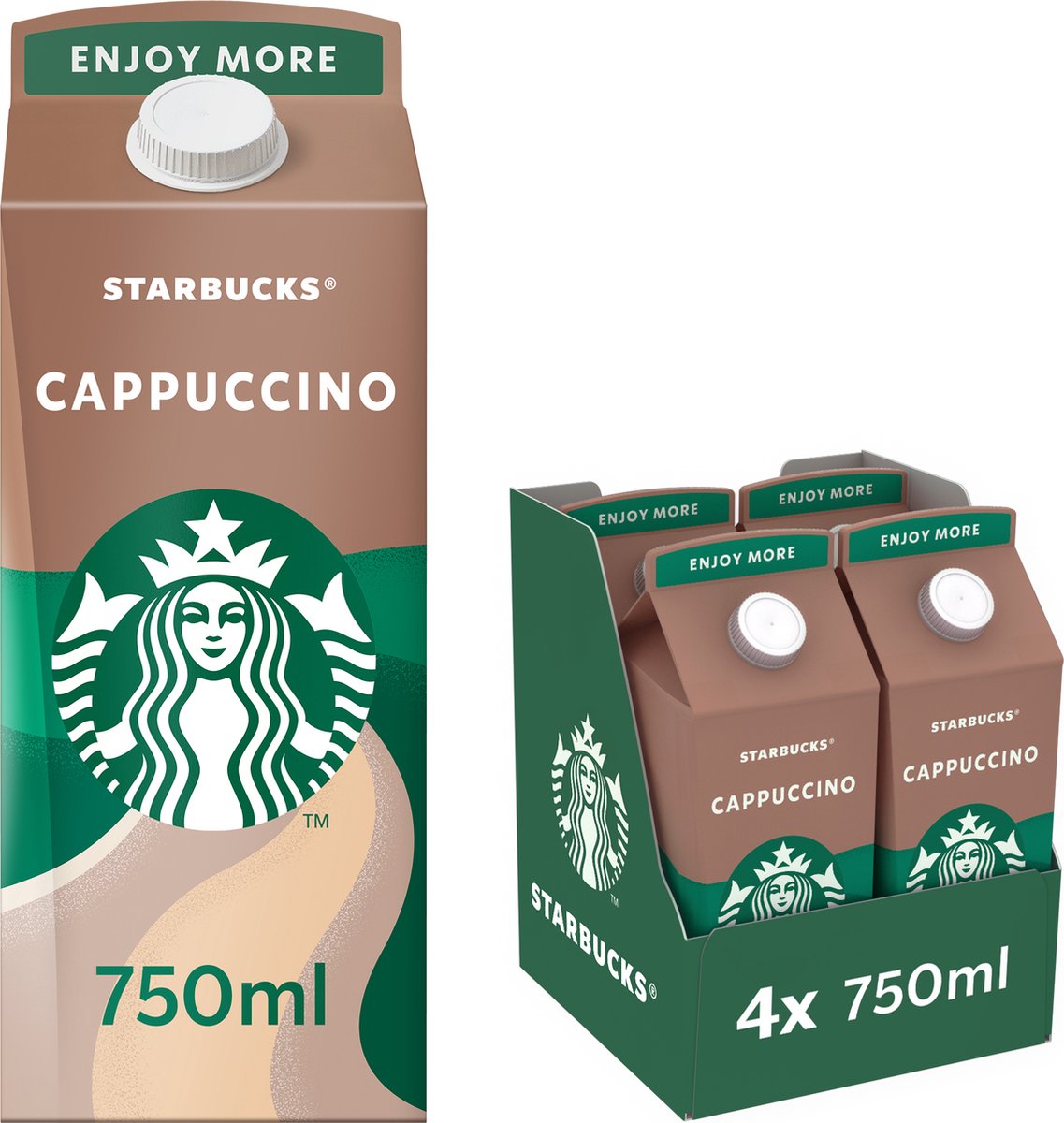 Starbucks Multiserve cappuccino ijskoffie - 4 x 750ml