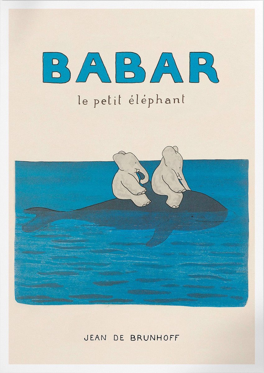 Pepperwall Le Voyage De Babar 2 (Babar de Olifant) | Poster | A3: 30 x 40 cm Multikleur