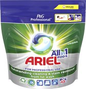 Ariel Professional wasmiddel All-in-1 Regular, pak van 45 capsules