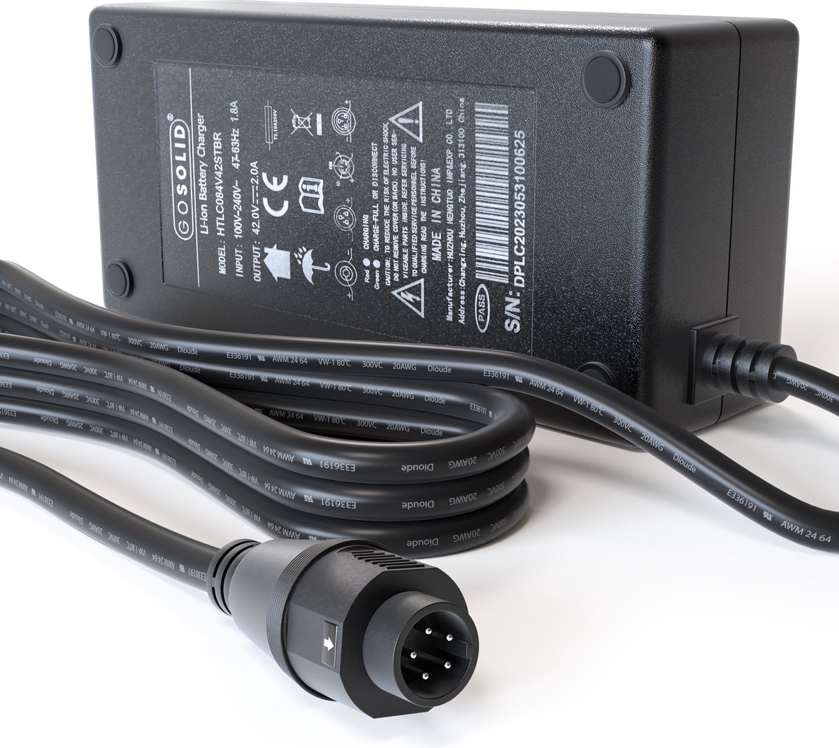 GO SOLID! ® Oplader geschikt voor Sparta/Batavus E-bike 36V 2A 5-polig (2014-2015) – foto 3