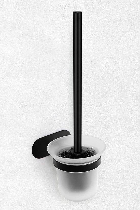Zwarte toilet accessoires set zonder boren kopen? Slim gekozen
