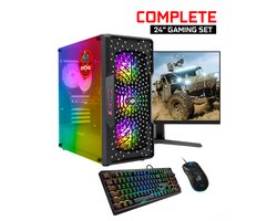 ScreenON - Gaming Set - Y54196 - V1 (GamePC.Y54196 + 24 Inch Monitor + Toetsenbord + Muis)