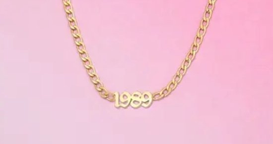 Armband - Jaartal - Geboortejaar - Goudkleurig - 1989