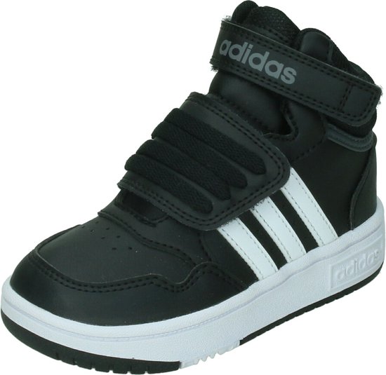 adidas Performance Hoops Mid Schoenen - Kinderen - Zwart- 22