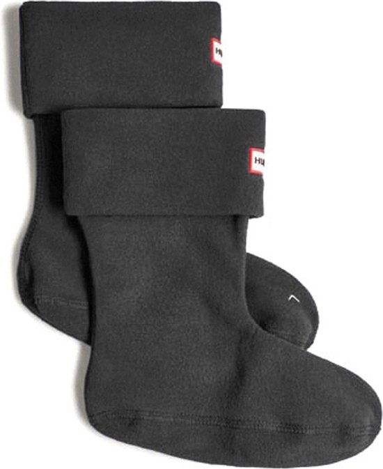 Hunter recycled fleece short boot sock BLACK Unisex Regenlaarzen - Maat L