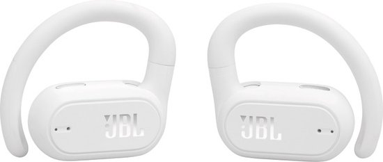 JBL Soundgear Sense - Volledig draadloze open-ear oordopjes met oorhaak - Wit