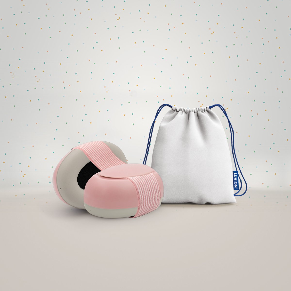 LUVION® Baby Gehoorbeschermer - Premium gehoorbescherming voor je baby - tot 3 jaar - Dusty Pink – foto 3