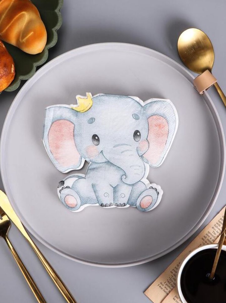 20 stuks servetten olifant