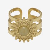 Essenza Bague Fleur Pierre Gold Ring