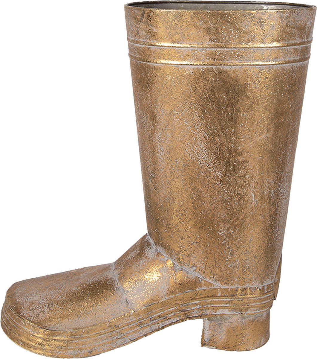 Clayre & Eef Planthouder Laars 37 cm Goudkleurig Metaal