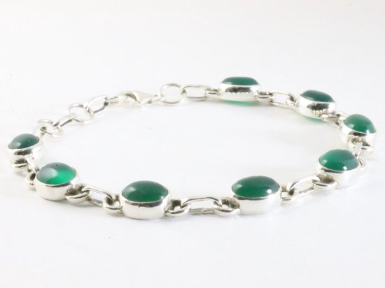Bracelet en argent avec jade