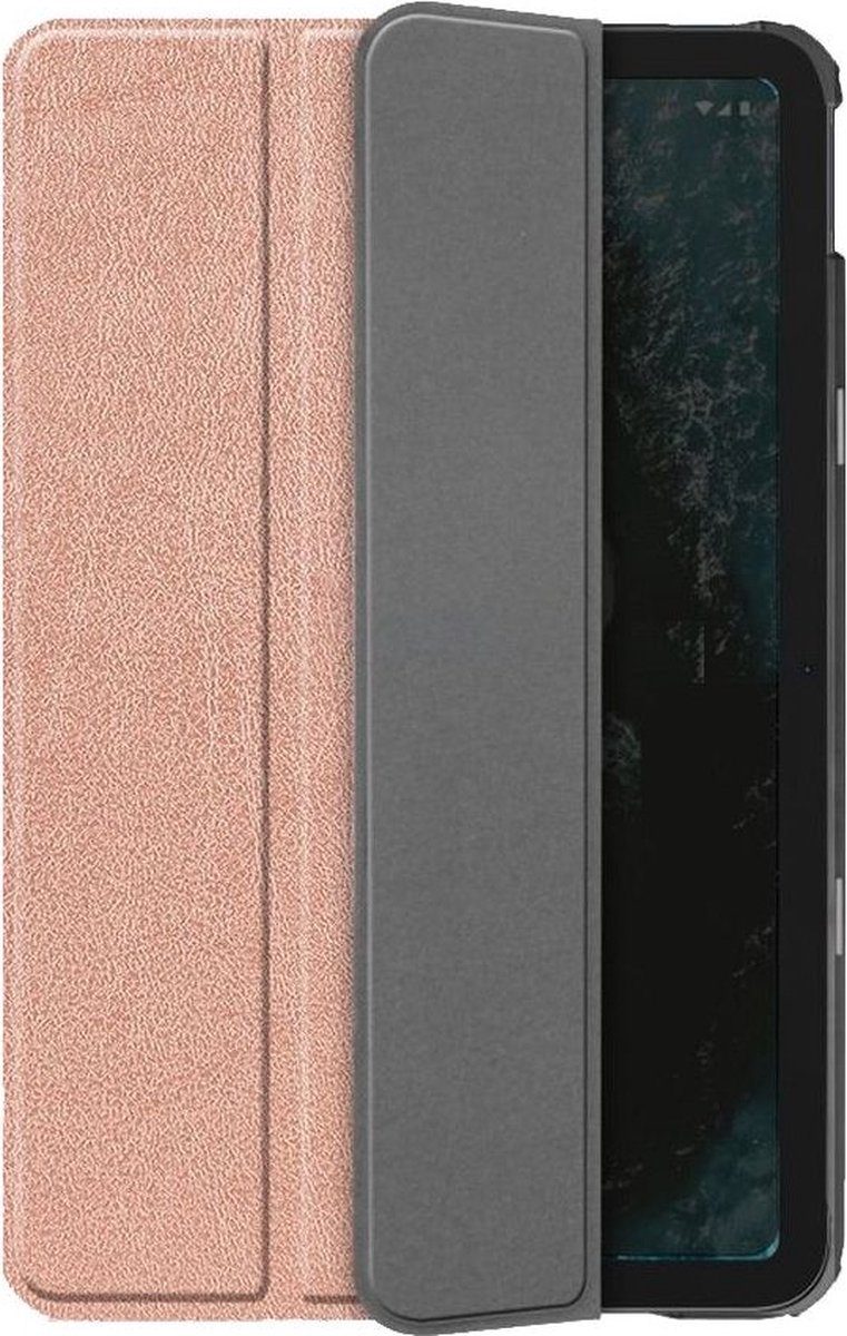 Just in Case tablet Hoes geschikt voor Nokia T20 - TriFold Bookcase - Rose Gold