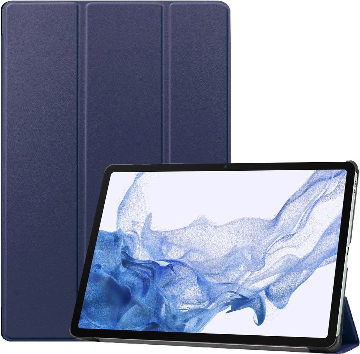 Just in Case tablet Hoes geschikt voor Samsung Galaxy Tab S8 - TriFold Bookcase - Blauw