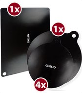 Chelio Inductie Beschermer Mat voor Kookplaat 6x – Anti-slip & bescherming tot 240° - Afdekplaat voor Kookplaat - Zwart